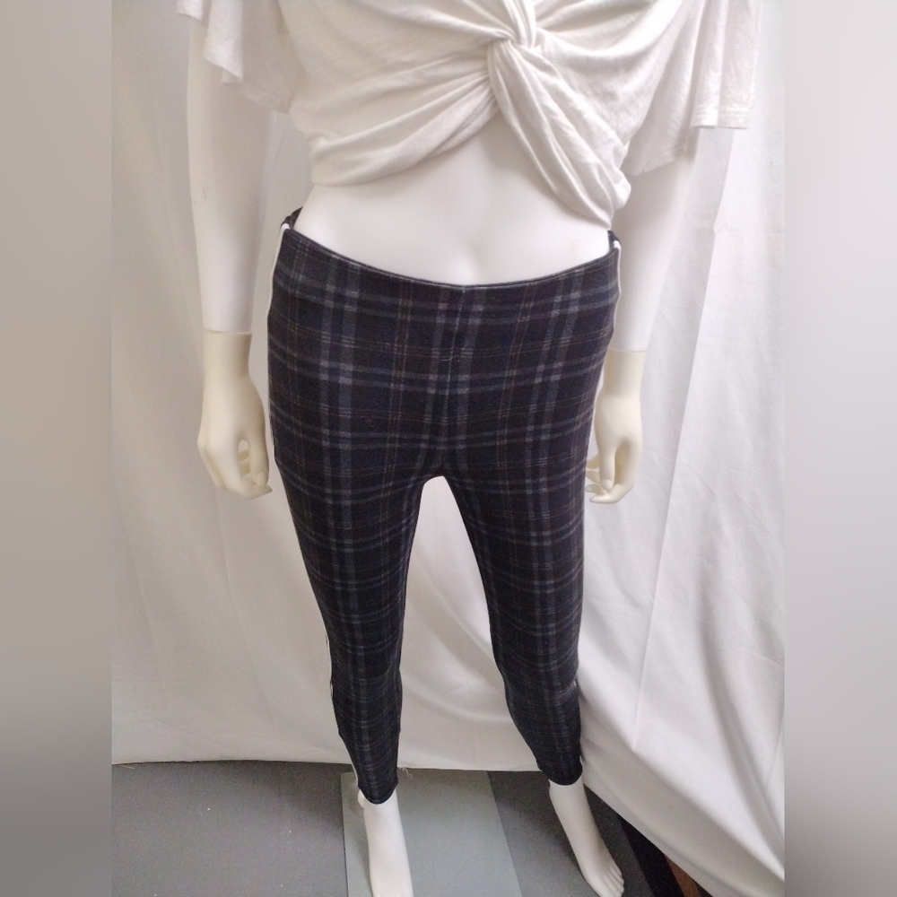 Zara Plaid Pull On Pants